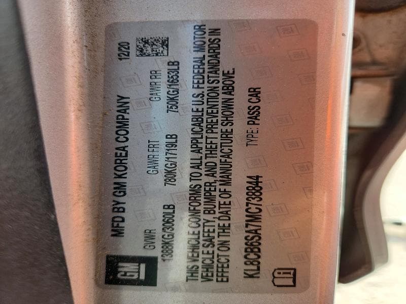 2021 CHEVROLET SPARK LS 12