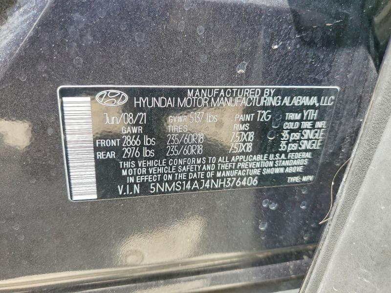 2022 HYUNDAI SANTA FE SE 13