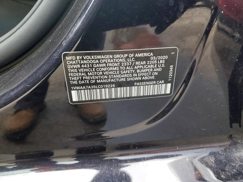 2020 VOLKSWAGEN PASSAT S 12