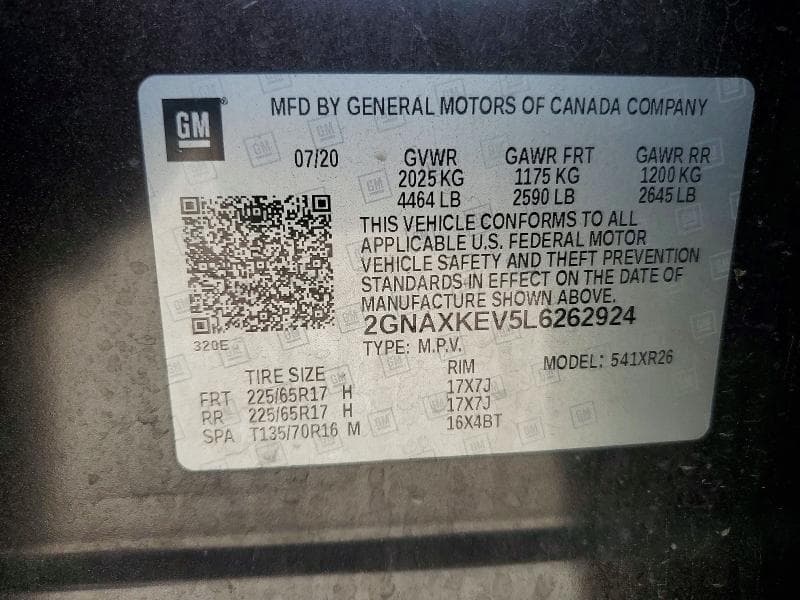2020 CHEVROLET EQUINOX LT 12