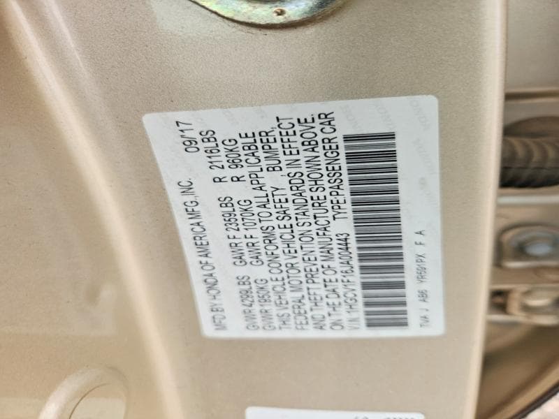 2018 HONDA ACCORD LX 12
