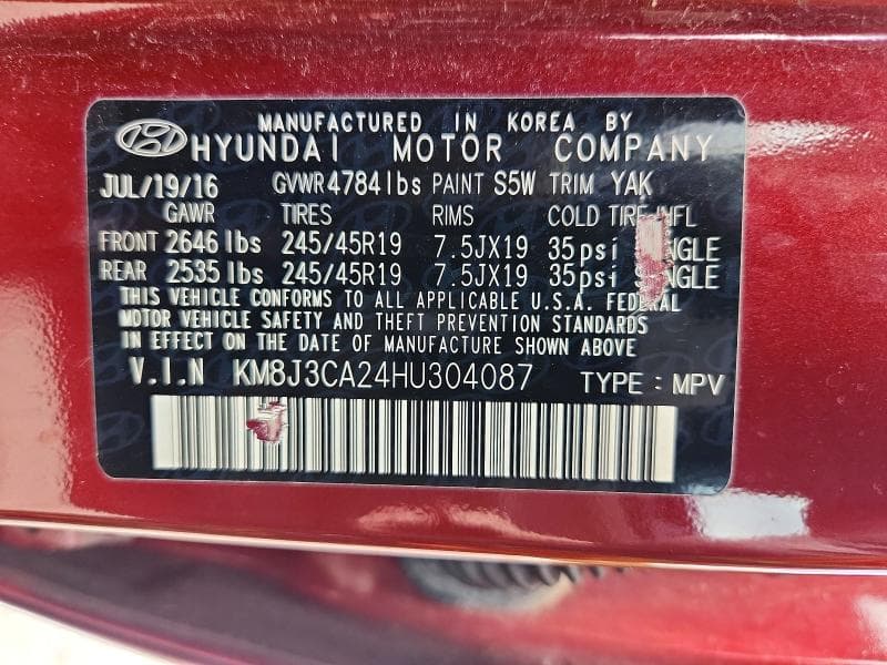2017 HYUNDAI TUCSON LIMITED 14