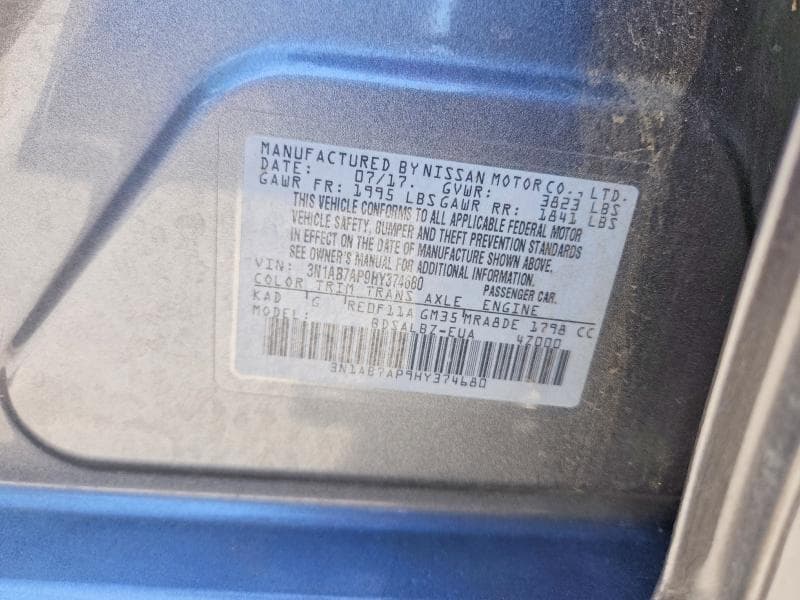 2017 NISSAN SENTRA S 12