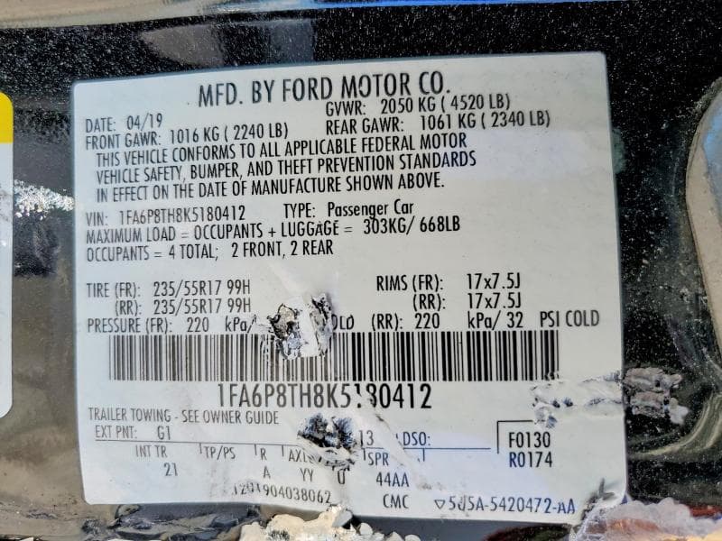2019 FORD MUSTANG 13