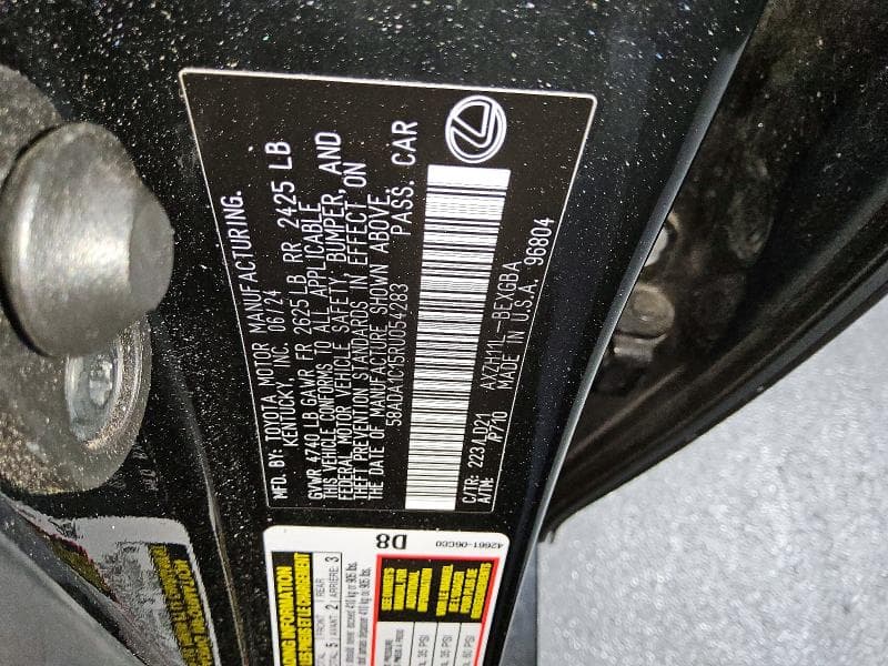 2024 LEXUS ES 300H BASE 12
