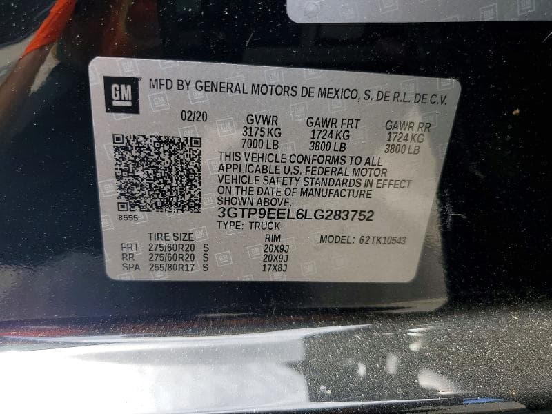 2020 GMC SIERRA K1500 AT4 12