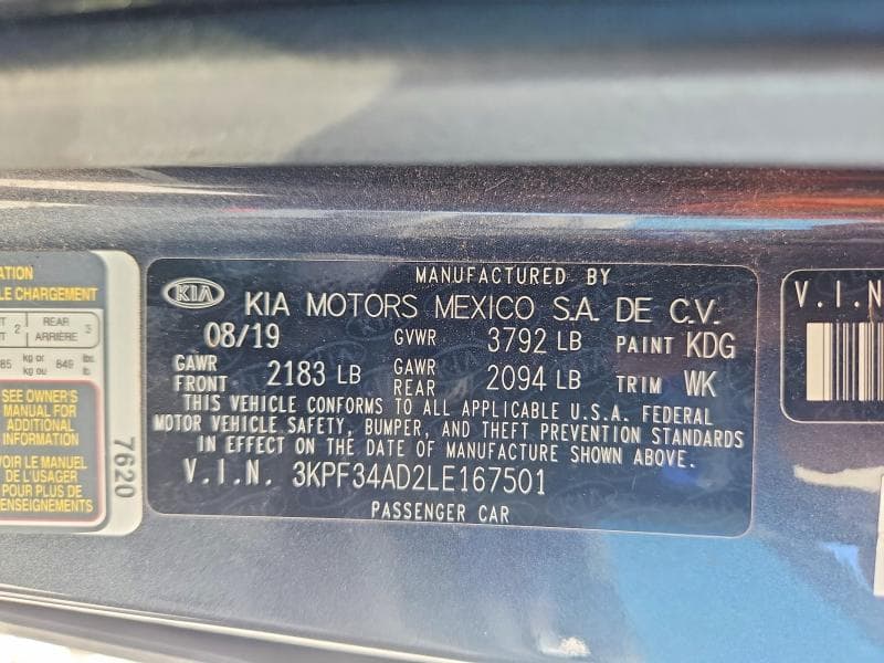 2020 KIA FORTE GT LINE 13