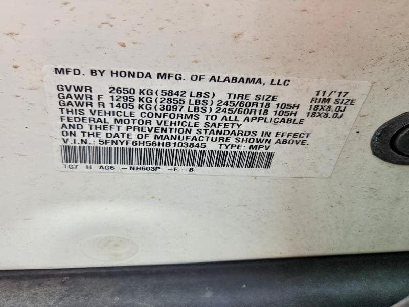 2017 HONDA PILOT EXL 13