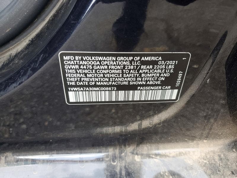 2021 VOLKSWAGEN PASSAT SE 12