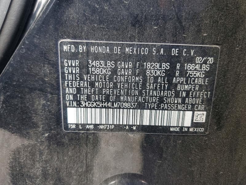2020 HONDA FIT LX 13