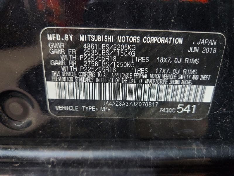 2018 MITSUBISHI OUTLANDER SE 13