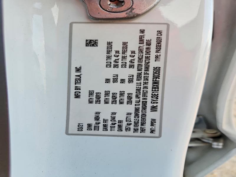 2021 TESLA MODEL 3 14