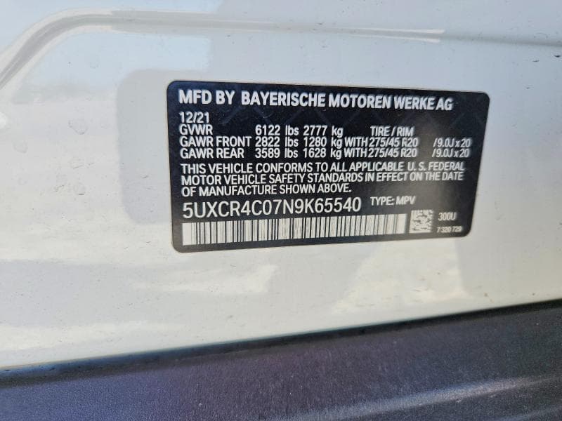 2022 BMW X5 SDRIVE 40I 14