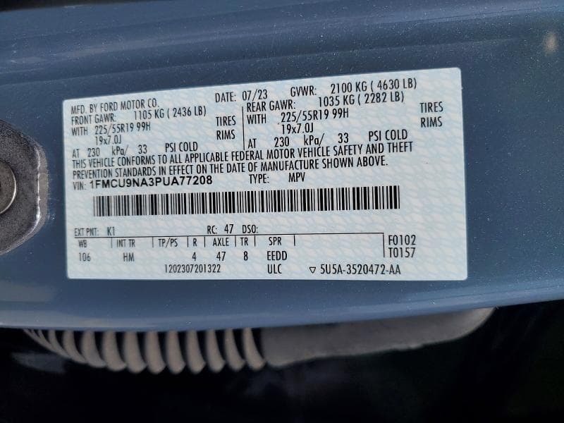 2023 FORD ESCAPE ST LINE SELECT 13