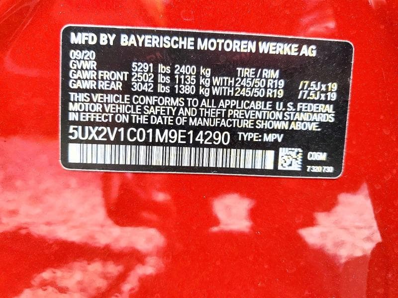2021 BMW X4 XDRIVE30I 12