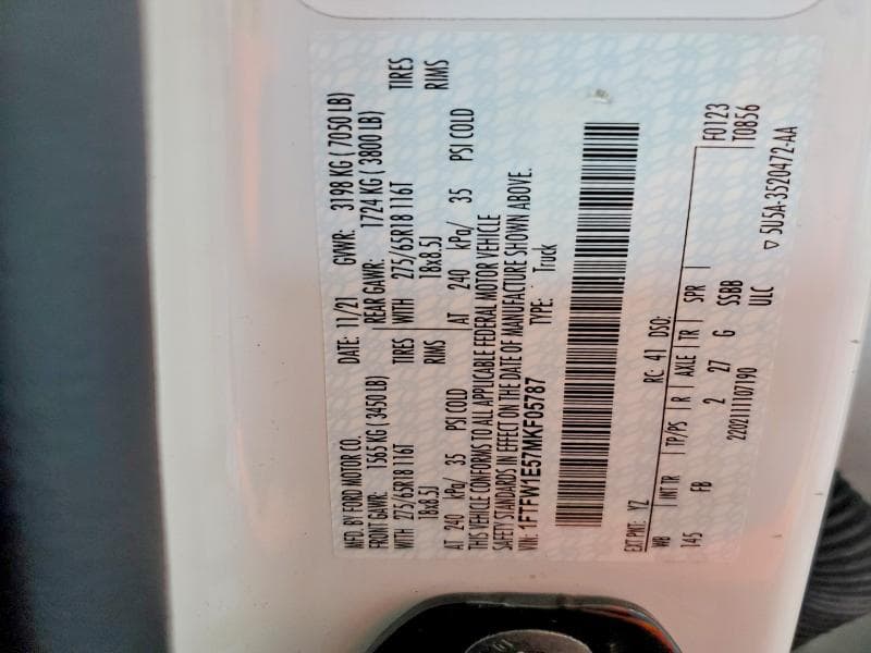 2021 FORD F150 SUPERCREW 13