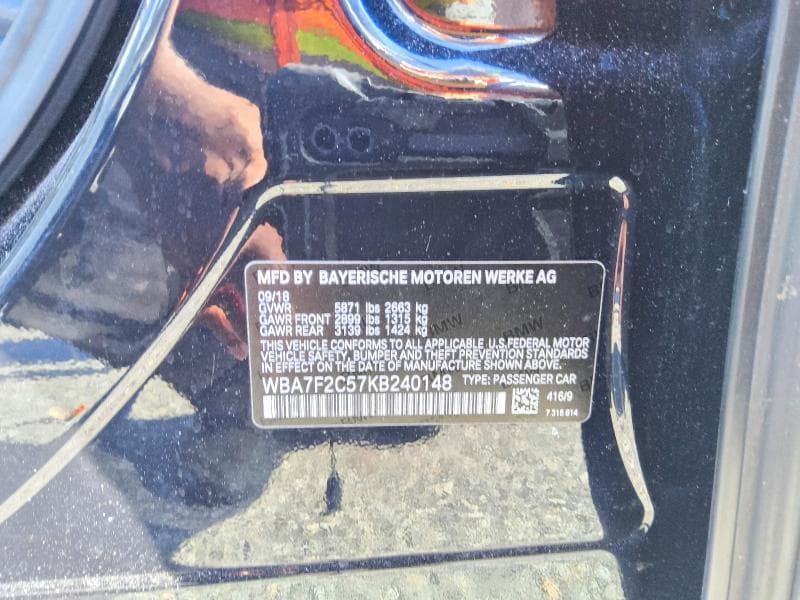 2019 BMW 750 XI 12