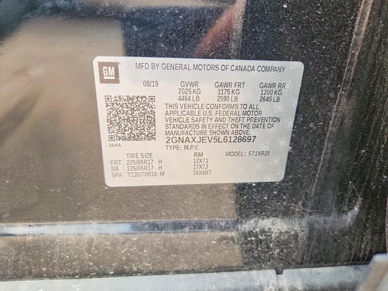 2020 CHEVROLET EQUINOX LT 12