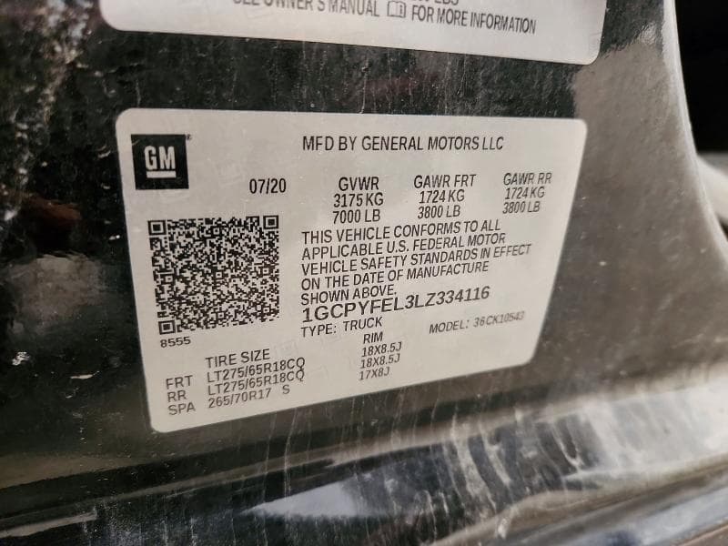 2020 CHEVROLET SILVERADO K1500 LT TRAIL BOSS 12