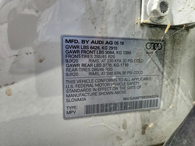2019 AUDI Q7 PREMIUM PLUS 12