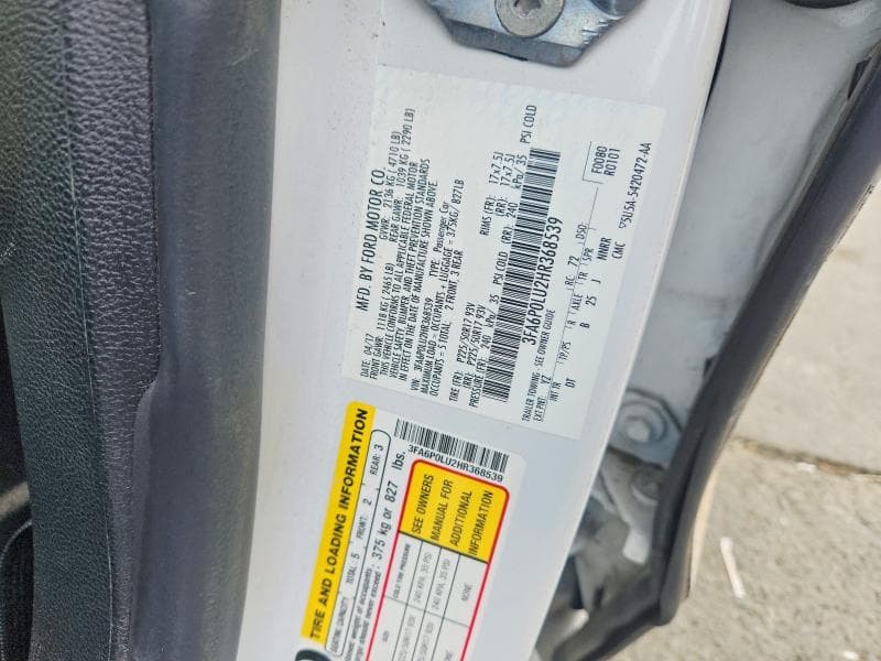 2017 FORD FUSION SE HYBRID 12