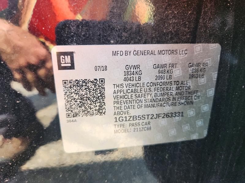 2018 CHEVROLET MALIBU LS 12