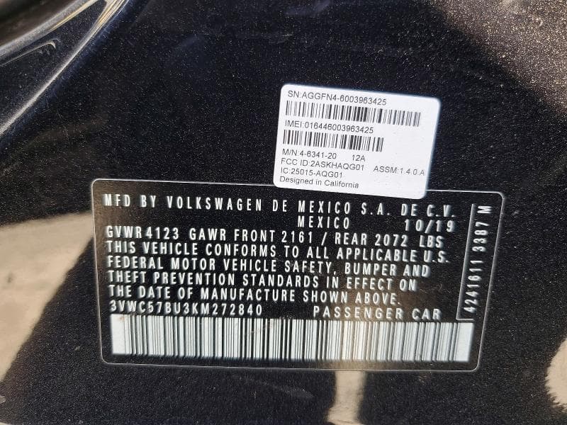2019 VOLKSWAGEN JETTA S 13
