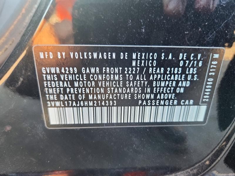 2017 VOLKSWAGEN JETTA SEL 12