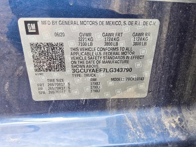 2020 CHEVROLET SILVERADO K1500 13