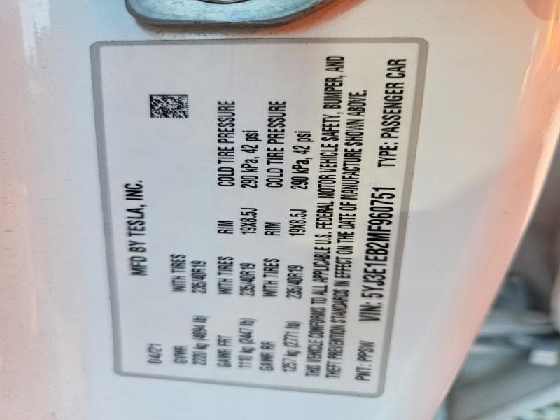 2021 TESLA MODEL 3 12