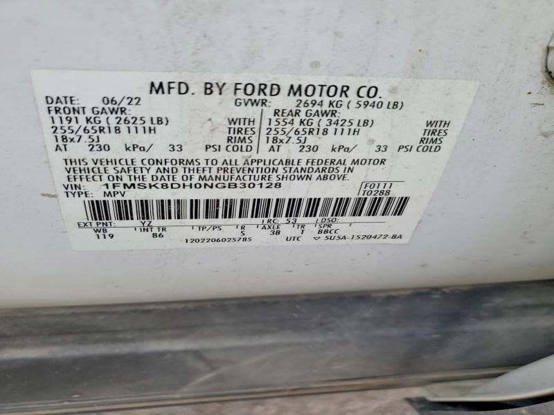 2022 FORD EXPLORER XLT 13