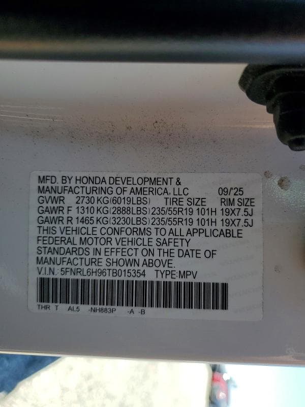 2026 HONDA ODYSSEY ELITE 14