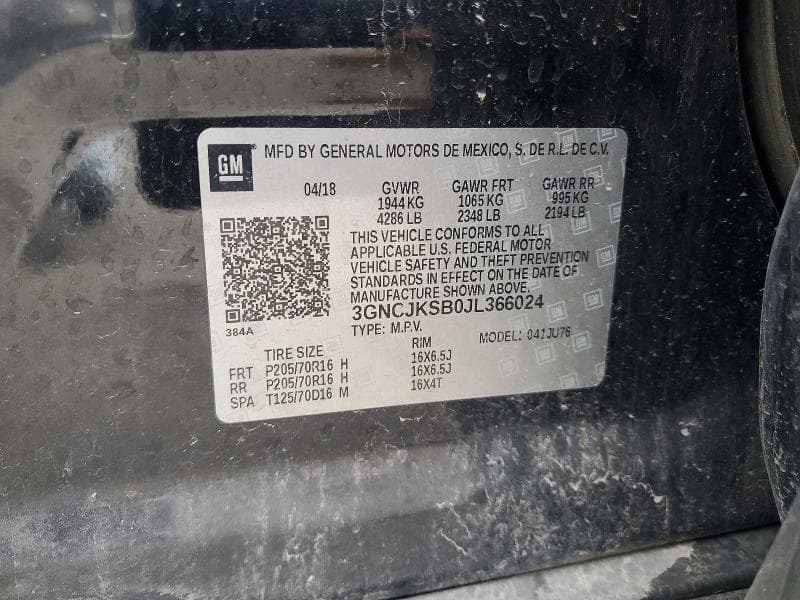 2018 CHEVROLET TRAX LS 14