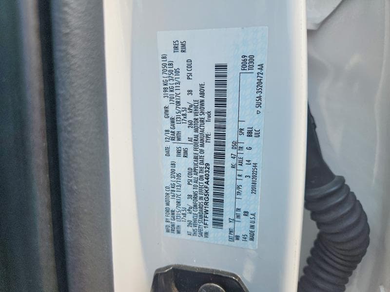 2019 FORD F150 RAPTOR 12