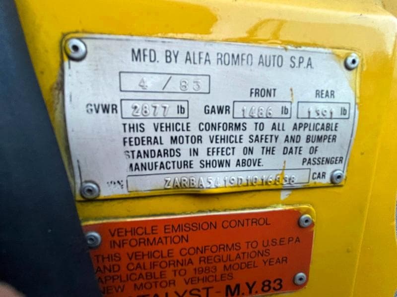 1983 ALFA ROMEO VELOCE 2000 SPIDER 13