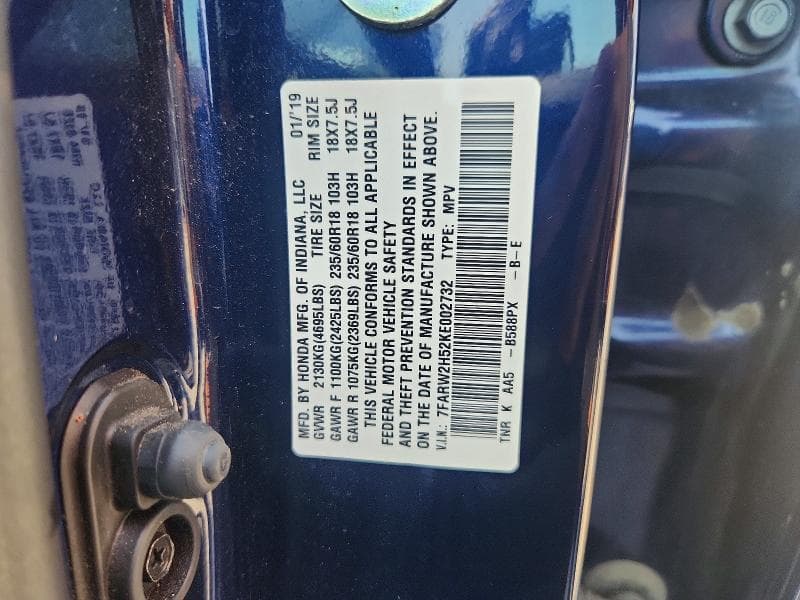 2019 HONDA CR-V EX 13