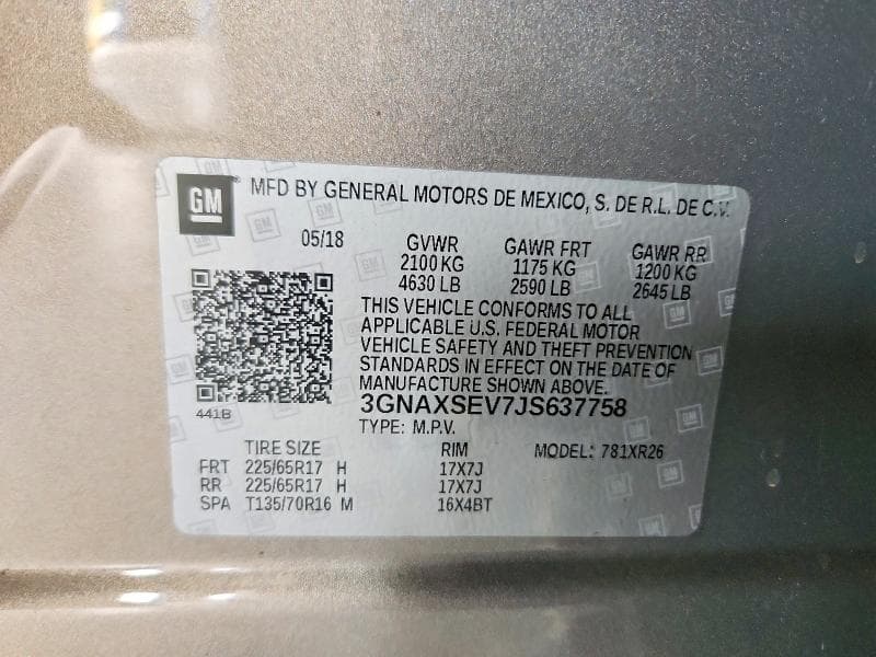 2018 CHEVROLET EQUINOX LT 13