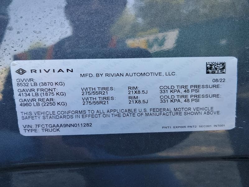 2022 RIVIAN R1T ADVENTURE 12
