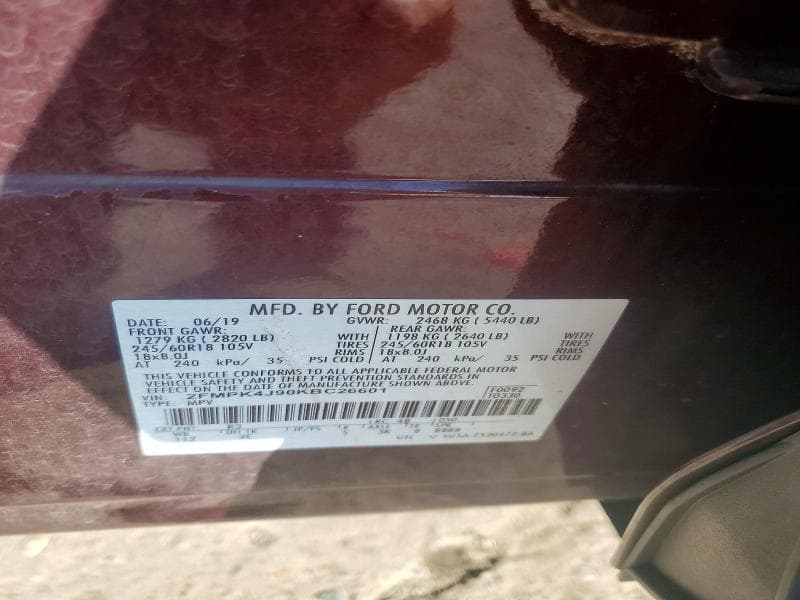 2019 FORD EDGE SEL 13