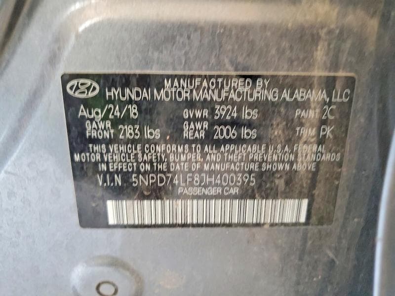 2018 HYUNDAI ELANTRA SE 12