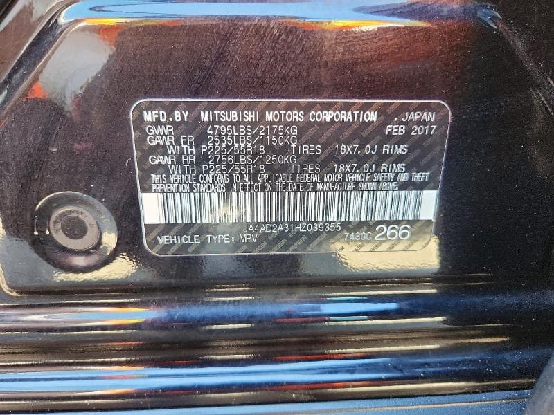 2017 MITSUBISHI OUTLANDER ES 13