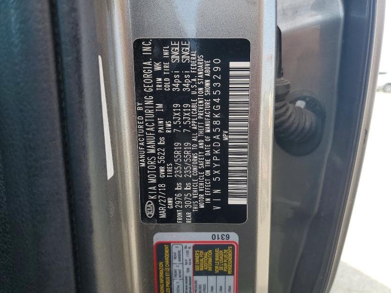 2019 KIA SORENTO SX V6 13