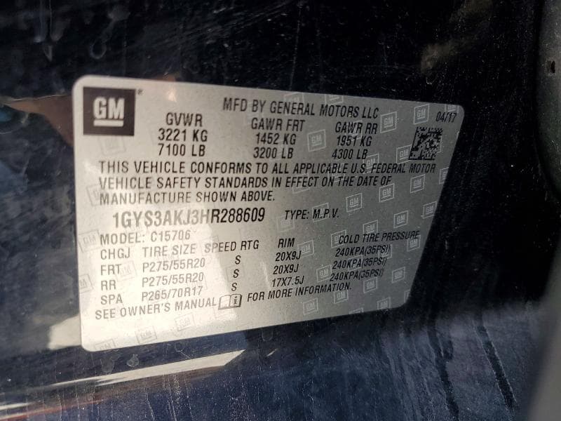 2017 CADILLAC ESCALADE 13