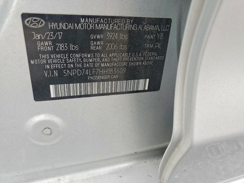 2017 HYUNDAI ELANTRA SE 12