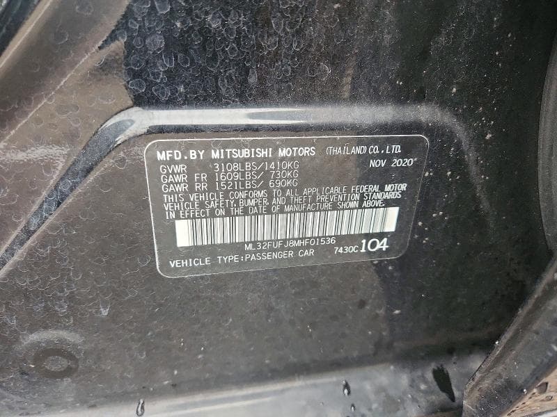 2021 MITSUBISHI MIRAGE G4 ES 12