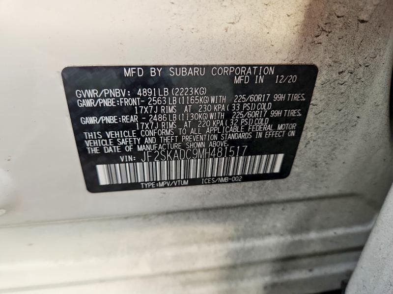 2021 SUBARU FORESTER 13