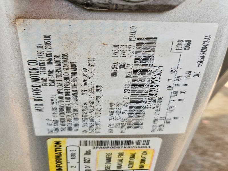 2019 FORD FUSION TITANIUM 13