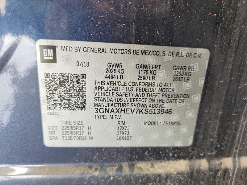 2019 CHEVROLET EQUINOX LS 14