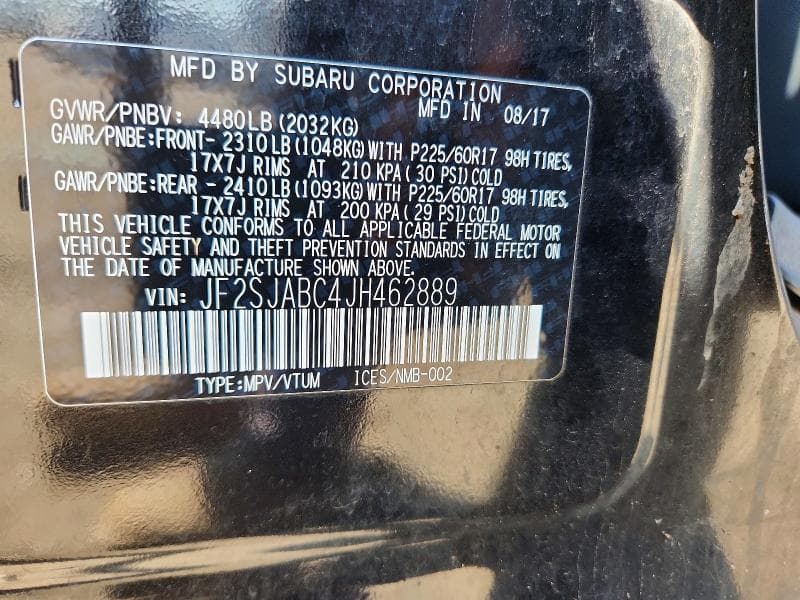 2018 SUBARU FORESTER 2.5I 13