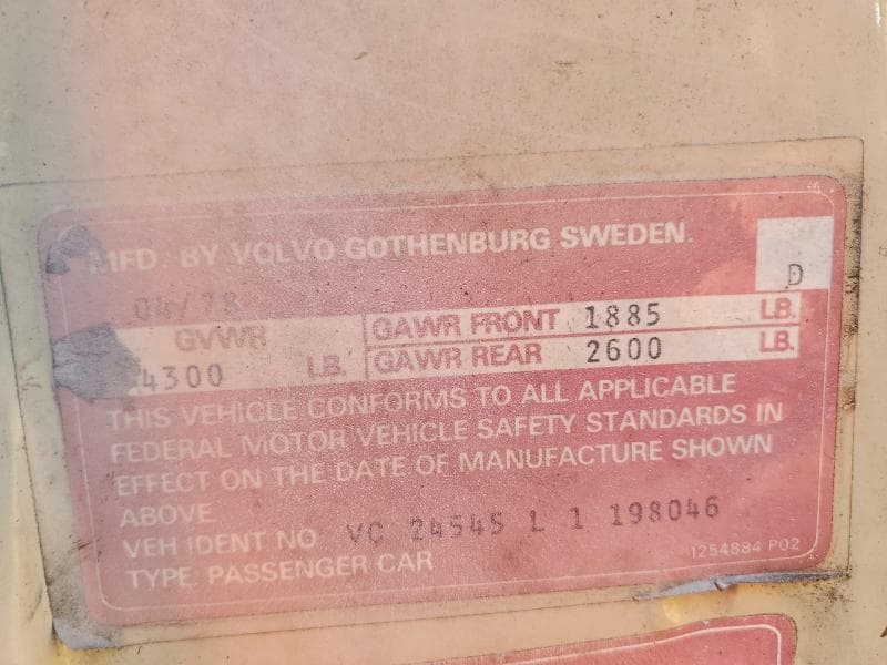 1978 VOLVO 245 12